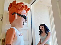 Black-haired Harley Haze plays with toys and enjoys fun moments