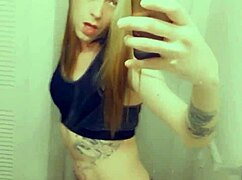 Hot Tranny Touches Her Clitty