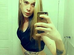 Hot Tranny Touches Her Clitty