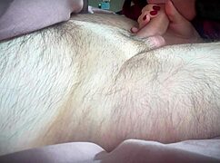 Does the Redhead in Red Lingerie Suck Him Teasingly?