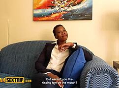 Amateur black babe caught cheating and blackmailed for doggystyle pounding.