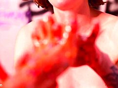 Making her feet totally messy with goddess domination 😈