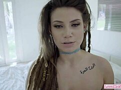 Stunning stepsister sucks and rides stepbro