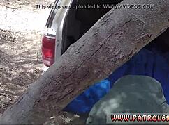 'licking my own cum,' pale teen says after border banging.