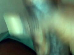 Big black dick cums on her