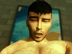 What happens when jason has alone time in this gay cartoon daddy scene?