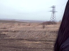 Stunning brunette in leather leggings cums solo in her car, feeling every moan