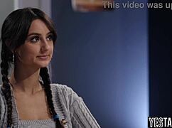 Lesbian latina milf teacher fucks two teen 18+ students in classroom