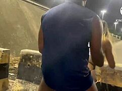 WIFE CHEATS on husband STREET after CAR runs out of GAS, CUCKOLD hugs the guy