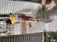 I hired a hot Brazilian worker with a stunning ass