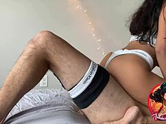 Indian Desi College Babe Rides Roommate In Calvin Kleins Huge Load