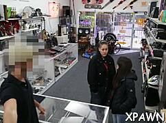 Reality sex in the shop with rough fucking
