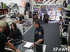 Reality sex in the shop with rough fucking