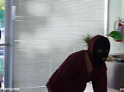 Lucy Lotus Bound in Bondage for Threesome Blowjob and Cumshot