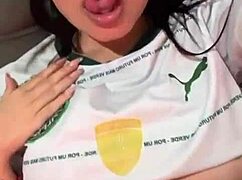 Palmeirense Safada Exibindo Buceta Molhada Latina