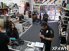 Reality sex in the shop with rough fucking
