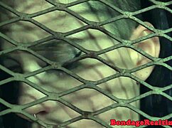 Bound redhead sub clamped and strapped for rough play.