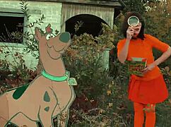 Velma went to solve the mystery with Scooby Doo in costumes