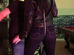 Cherry gets her tight jeans spanked