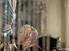 german blonde maid sneaks in a secret blowjob session 😏