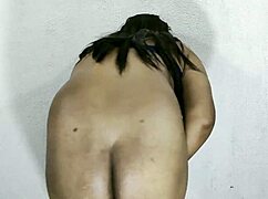 Indian shemale in blue bikini crossdresses seductively in part 6