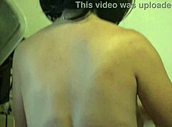 Stepmom confronts stepson as a perverted boy after catching him masturbating on the beach