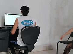 We Desperately Want The Job, So We Seduce HR Director In Office