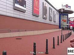 bianca ferrero performs in the breedbus with close-up scenes and natural tits