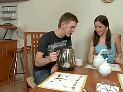 brunette teen gets fucked hard