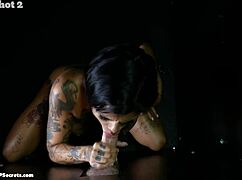 You just fucking love this POV blowjob where the brunette teen sucks monster cock at gloryhole.