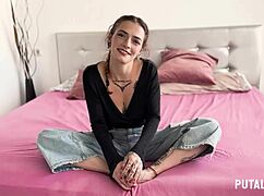 Big tit brunette masseuse with sexy tats rides massive dick in nuru van.