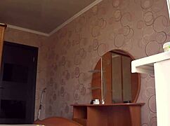 neighbor watches chubby milf through open window