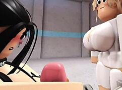 Will these naughty blonde and brunette friends share him, or will he choose one for intense sex?