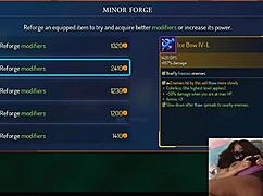 chubby ebony gamer girl gets fucked with dildo while playing dead cells video game