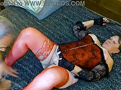 granny carmen and cathouse kitty share intense finger fucking and pussy eating orgasms