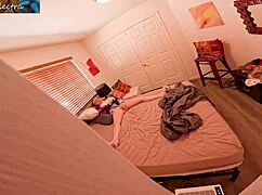 Stepmom caught peeping, lets you masturbate and cum deep in her pussy