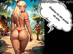 Comic animado perdida en la jungla con gangbang anal y cumshot 😈