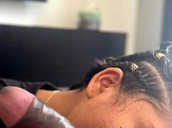 Amateur couple enjoys a POV blowjob with a huge BBC.