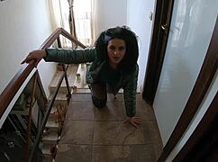 Slutty mature has orgasm after sucking cock