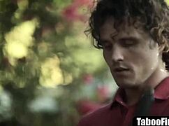 golddigging mature stepmom messing up the family with taboo old-young threesomes 😈