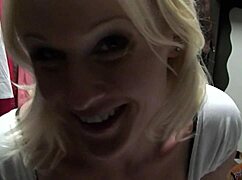 Blonde Housewife Gets Wildly Naughty Trying On Clothes In Dressing Room