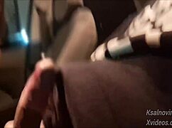 I saw a risky handjob for a hot girl on the street in public.