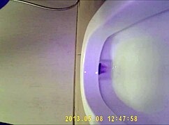 asian teen 18+ pees in hidden toilet spot