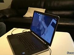 Milf sister catches him jerking off and fucks him