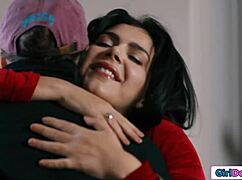 Busty Petite Italian Lesbian Cheats With Strapon Fucking Mistress! So Hot!