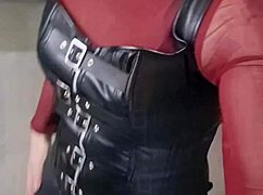 compilation of a mature woman who loves wearing leather