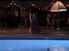 Jack Frost 2 features sexy Asian skinnydipping in the pool.