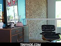 Tiny redhead teen stepdaughter orgasms with stepdad mazy myers.