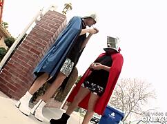 Veronica Rayne Fucks Two Strangers Outdoors!