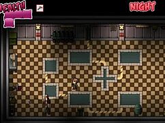 Teen plays gloryhole game with big cock in zombies retreat episode two